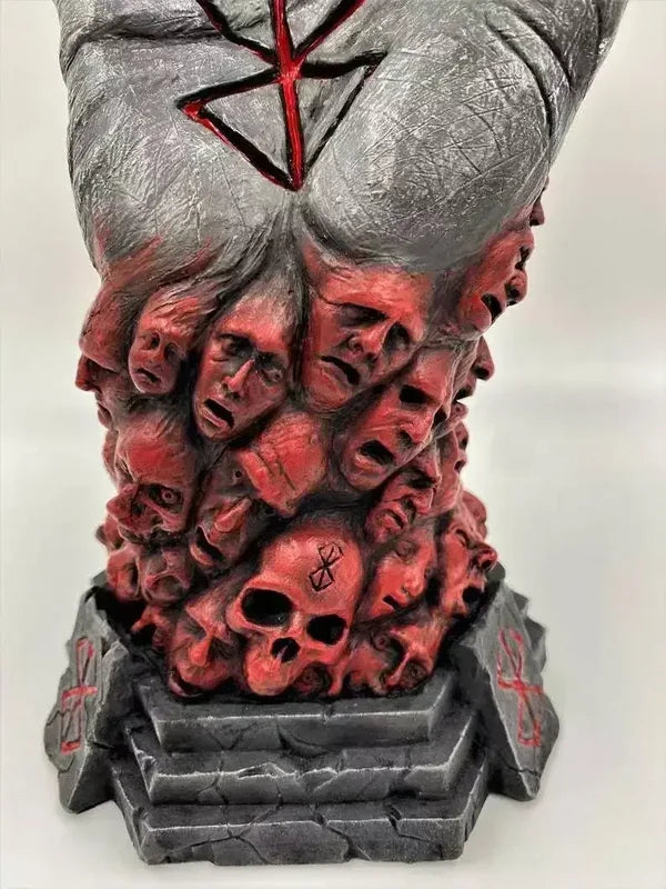 Handcrafted Berserk Anime Hand of God Resin Figurine - Halloween Skeleton Decor