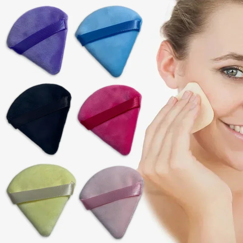 Velvet Triangle Makeup Sponge Set - Washable Foundation Powder Blush Tool