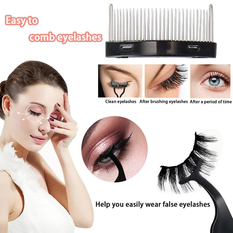 Eyelash Curler Set with Replacement Pads and Tweezers - Multiple Colors