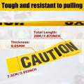 20m Caution Hazard Tape Black Yellow Waterproof Non-Adhesive Safety Warning Barricade