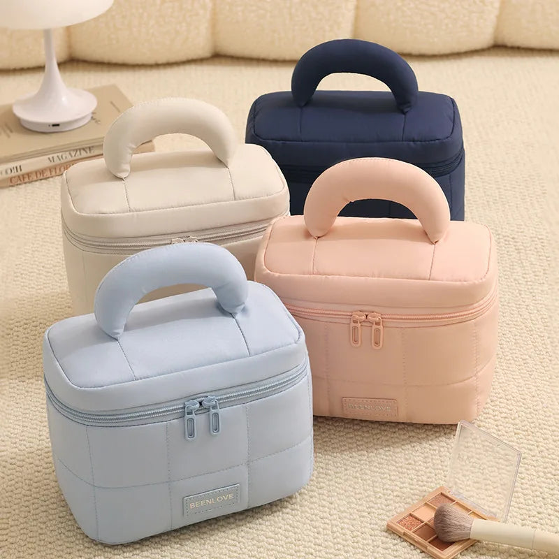High Capacity Travel Cosmetic Bag Organizer Waterproof Makeup Brush Kit for Women