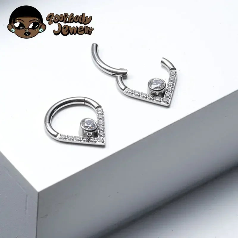 Implant Grade Titanium Nose & Septum Ring with Teardrop & Pillow Design
