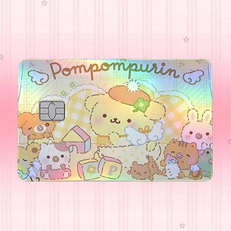 Holographic Laser Card Stickers Set Waterproof Scratch-Resistant for Credit & Debit Cards