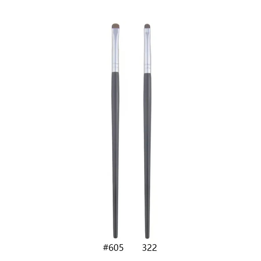 Precision Eyeshadow Makeup Brush Set with Tapered Pony Hair - Multiple Handle Colors