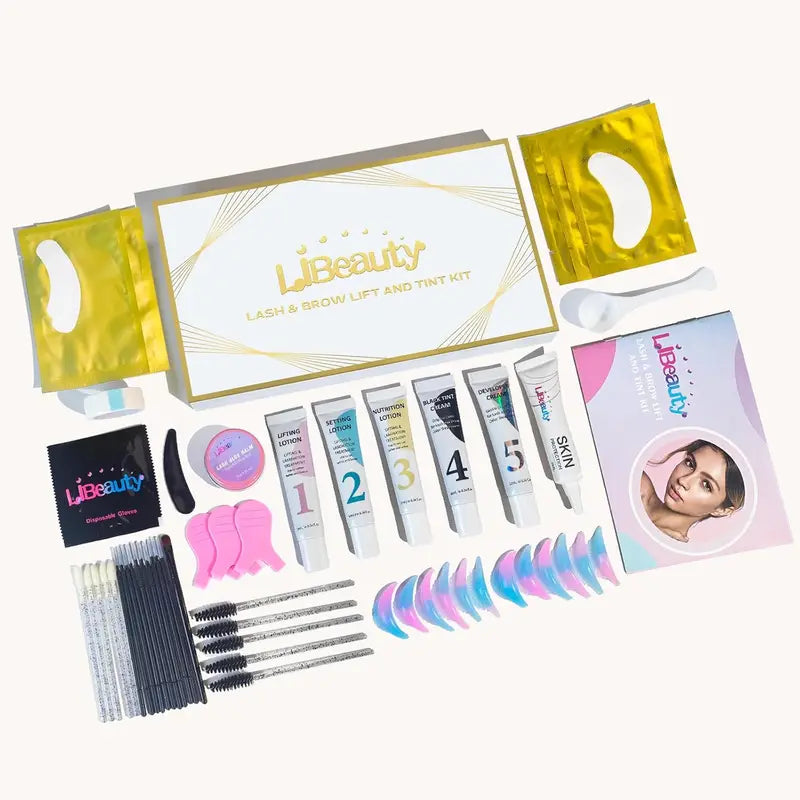 Libeauty Lash Lift & Tint Kit for Eyelash & Brow Perming Home Use