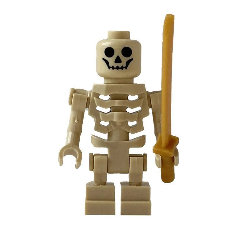 Skeleton Soldiers Building Blocks Set for Halloween Decorations - 12 Pieces, Interlocking Mini Figures