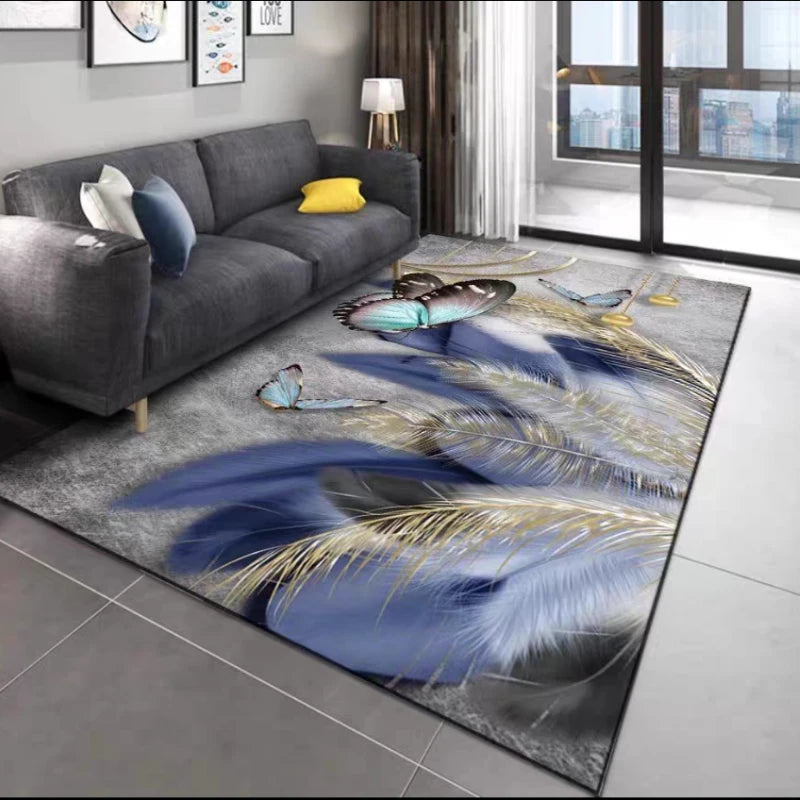 Nordic Minimalist Style Carpet for Living Room & Bedroom Non-Slip Floor Mat