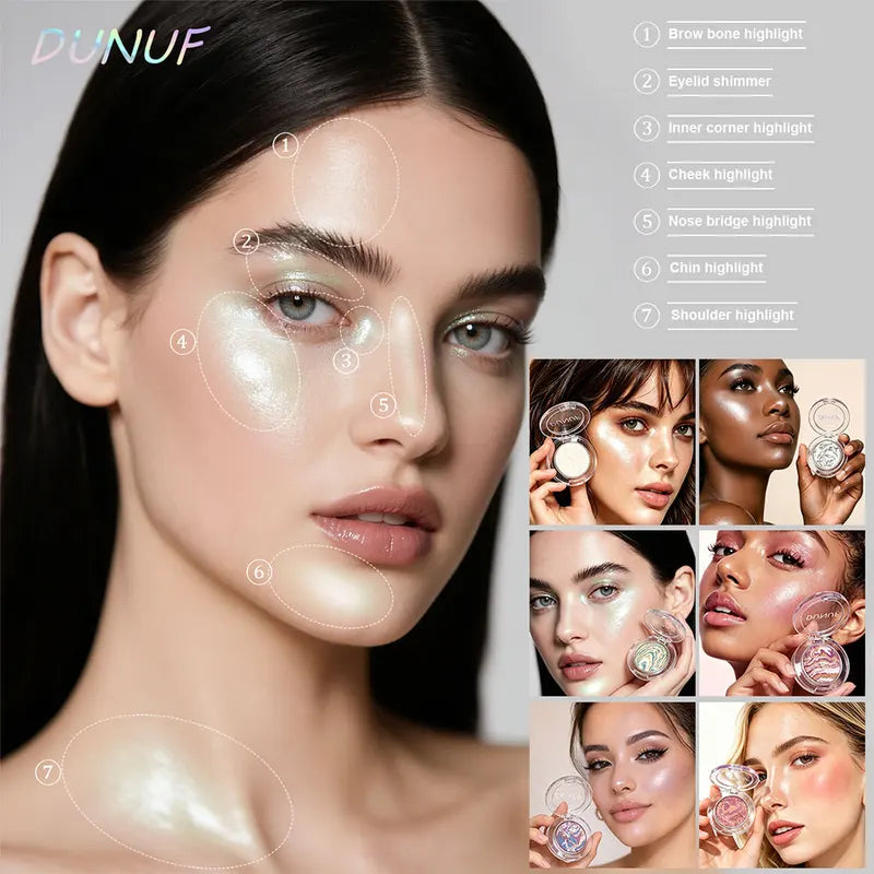 Highlighter Makeup Powder - Long-Lasting Brightening Contour & Highlighting