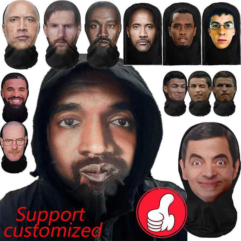 3D Printed Full Face Mask for Cosplay Parties Halloween Costume Prop