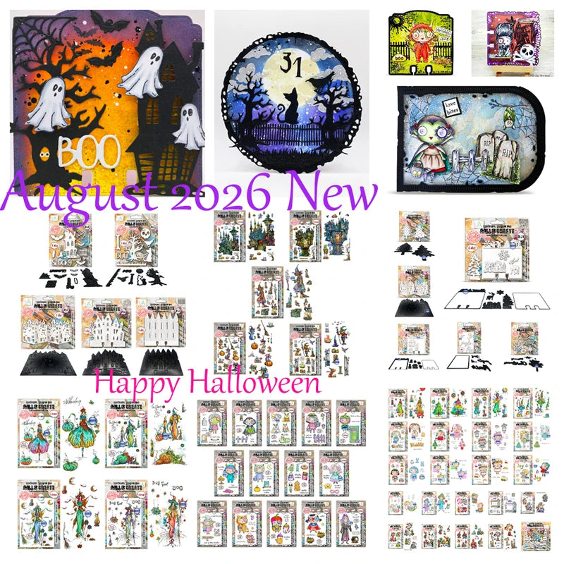 Halloween Pumpkin Princess Metal Cutting Dies & Stamps Kit for Scrapbooking Crafts