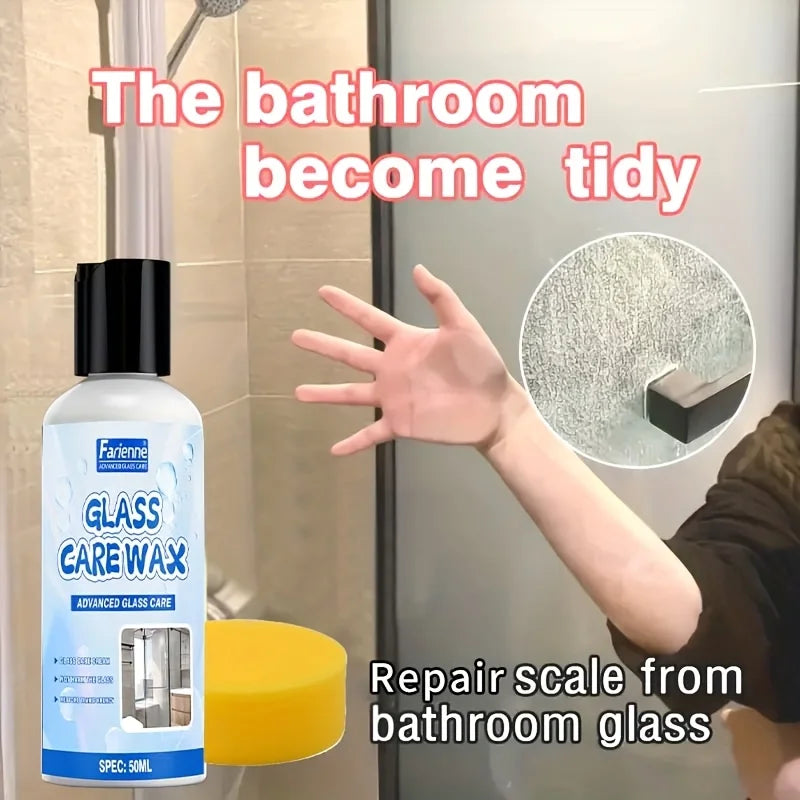 Glass Shower Door Cleaner for Hard Water Stains - Stainless Steel & Bathroom Care