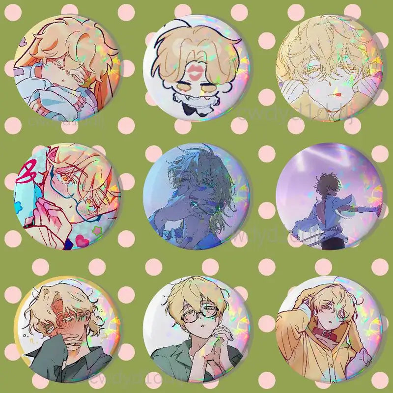 Cartoon Badge Pins Set - Round Brooches for Clothing, Bags & Accessories
