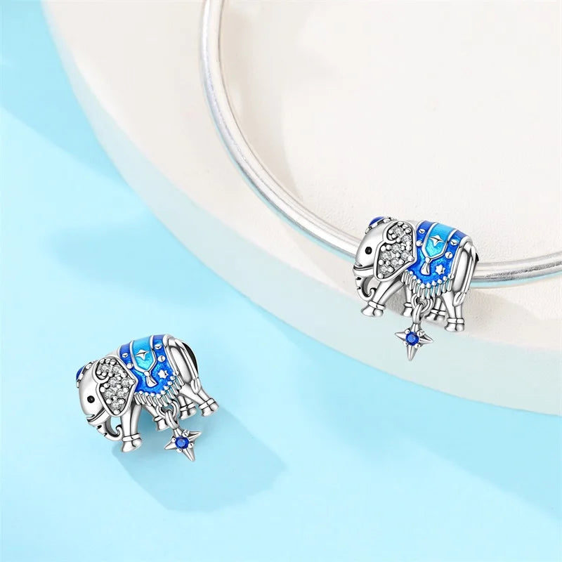 Sterling Silver Heart Shaped Charm Bead with CZ Zircon for DIY Jewelry Making