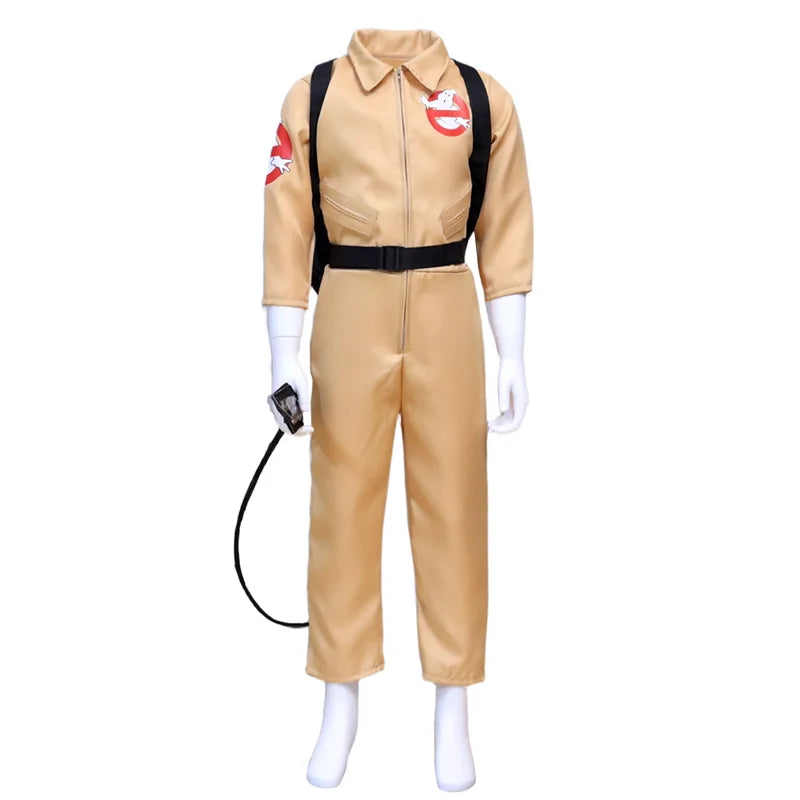 Kids Ghostbusters Cosplay Costume with Backpack - Christmas Party Gift