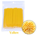 100Pcs Eyelash Cleaning Brushes Micro Cotton Swabs for Lash Extension Care