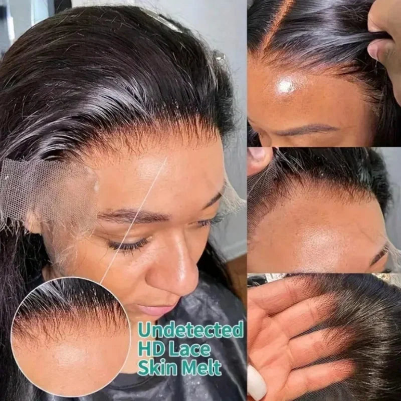 250% Density Brazilian Human Hair Wigs 13x4 13x6 Lace Front Pre Plucked Natural Hairline