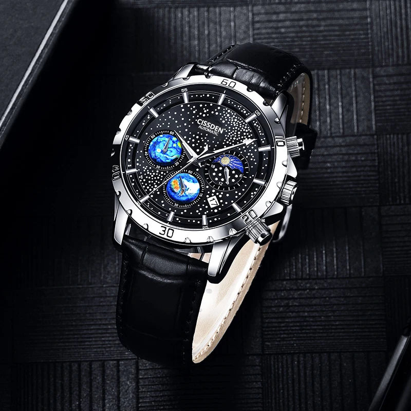 Men's Quartz Watch with Night Light Water Resistance for Business & Casual Use