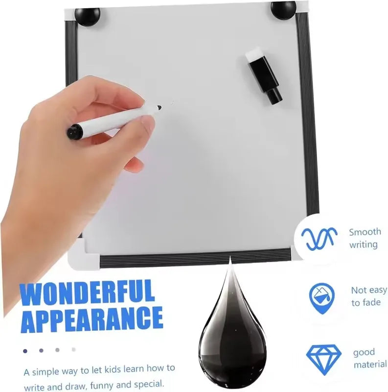 Whiteboard Marker Pen Set with Built-in Eraser - 2-in-1 Dry Erase Pens for Office and School