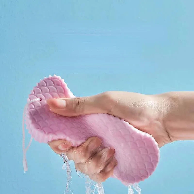 3D Body Exfoliating Bath Sponge Brush - Painless Shower Scrubber