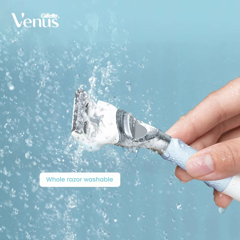 Women's Bikini & Body Hair Removal Razor with Irritation Bar - Blue