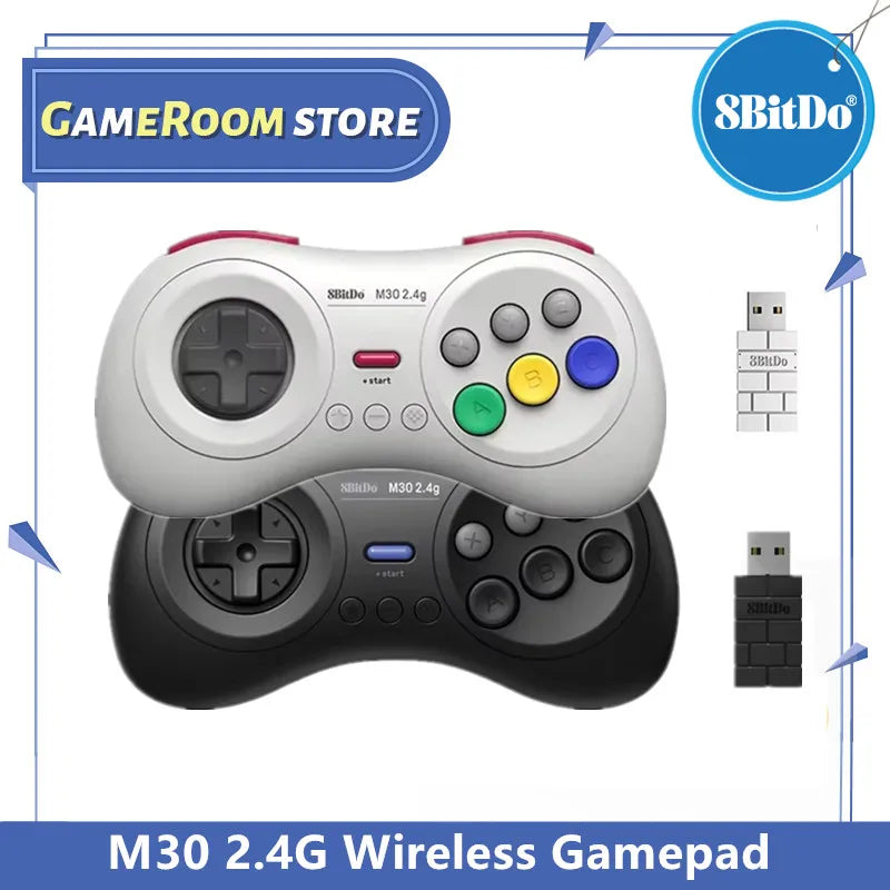 Wireless Game Controller for Sega Genesis Mini Mega Drive Mini - 8BitDo M30 2.4G