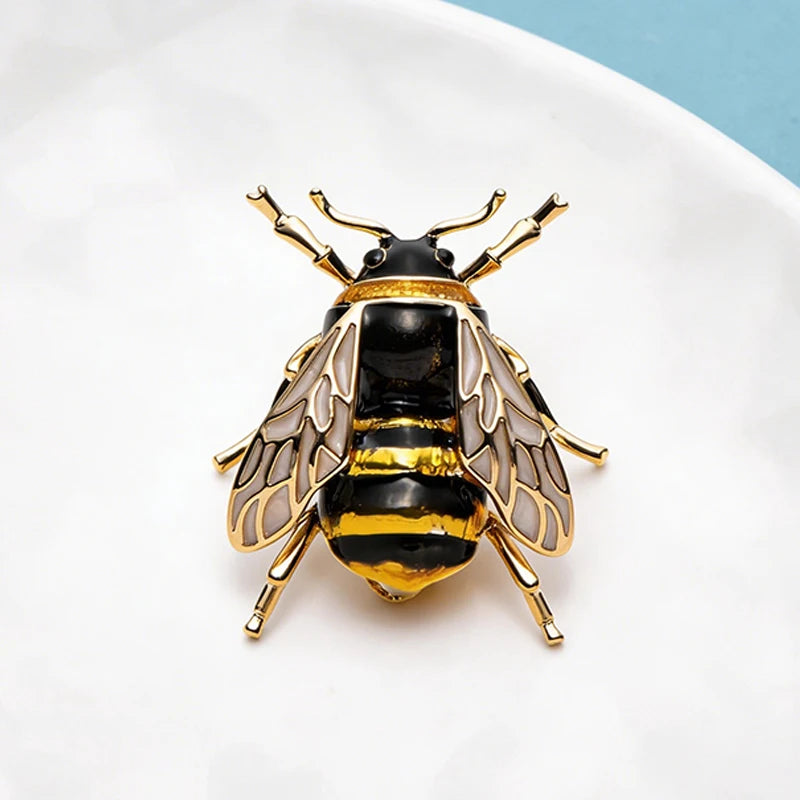Wuli & Baby Enamel Wasp Bee Brooch Pin - Fashion Jewelry Gift