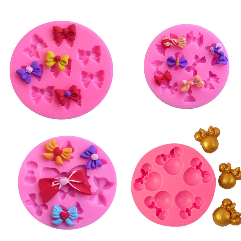 Mini Silicone Bowknot Fondant Molds for Cake Decorating Candy Chocolate