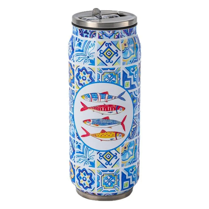 Insulated Stainless Steel Water Bottle with Straw 500ml - Leakproof & Travel Friendly