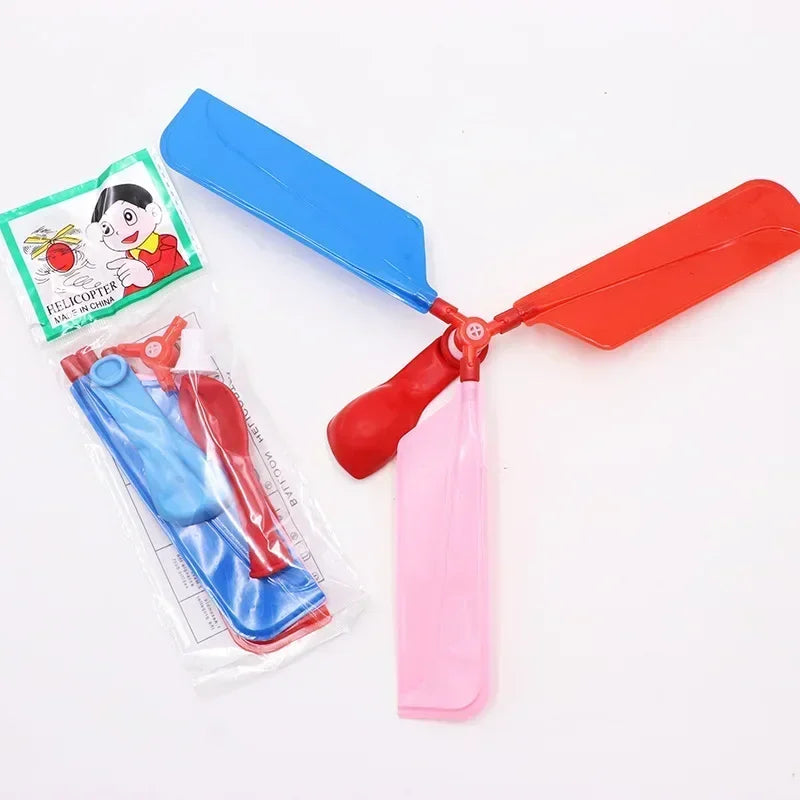 Kids Flying Helicopter Toy with Balloons and Wings - Creative Outdoor Play for Children
