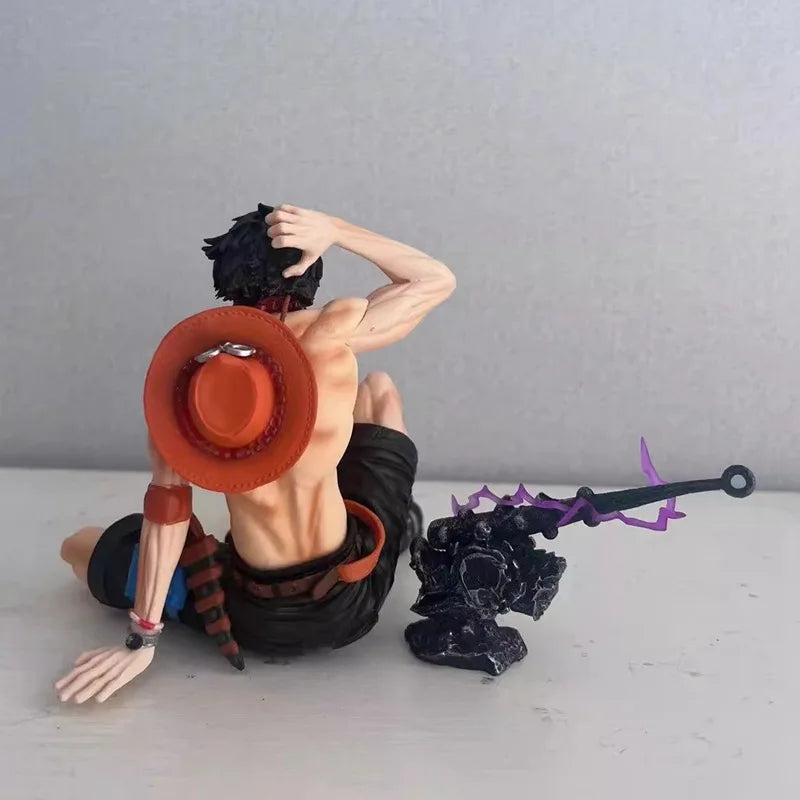 12cm One Piece Anime Action Figure - Portgas D Ace PVC Collectible Doll, Desk Decor, Gift