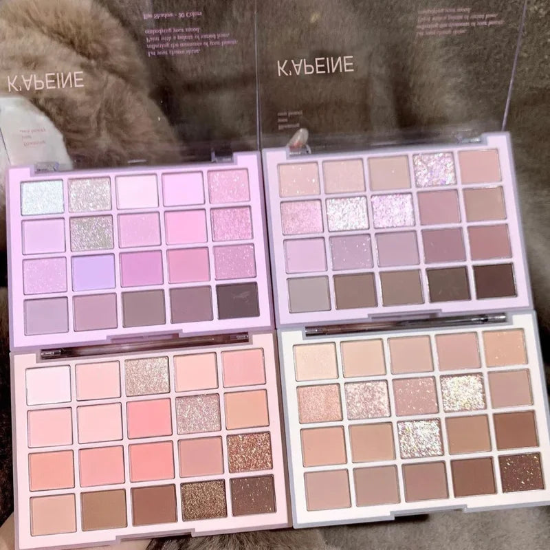 Colorful Korean Eyeshadow Palette - Waterproof Long Lasting Matte & Glitter Shades