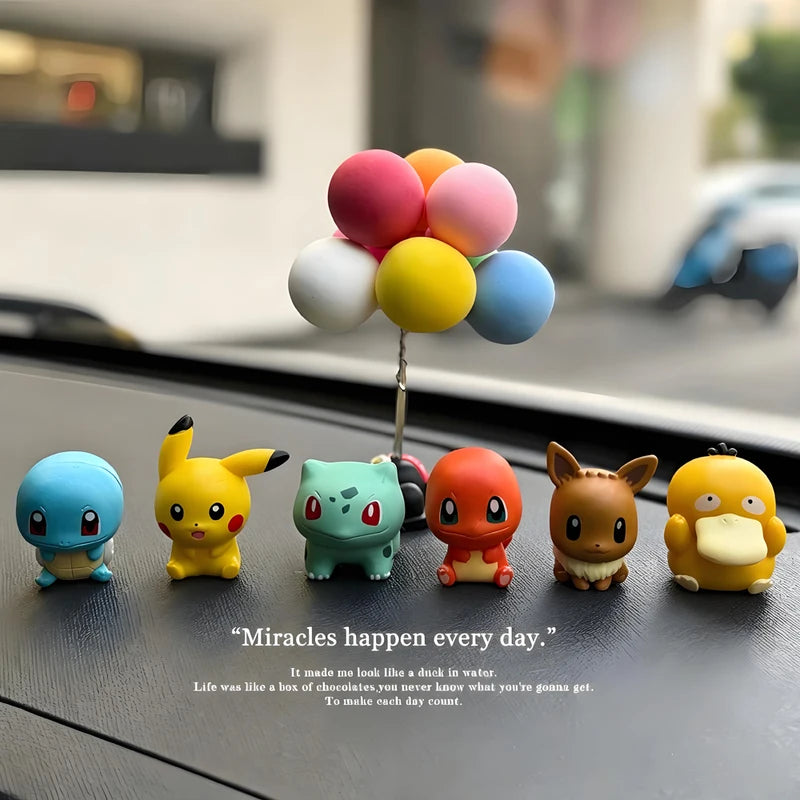 Mini Anime Pokemon Figures Set - Pikachu Bulbasaur Charmander Munchlax Toys