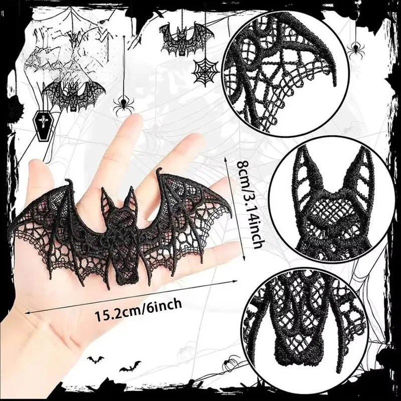 Halloween Bat Decor Pendant Lightweight Realistic Lace Bird Wildlife Decoration