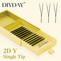 False Eyelash Extensions 2D Y Shaped Mink Lashes Premade Fans for Eye Makeup
