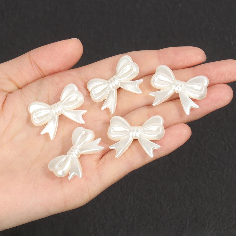 Acrylic Bowknot Beads for Jewelry Making 50 or 100 pcs - DIY Spacer Charms