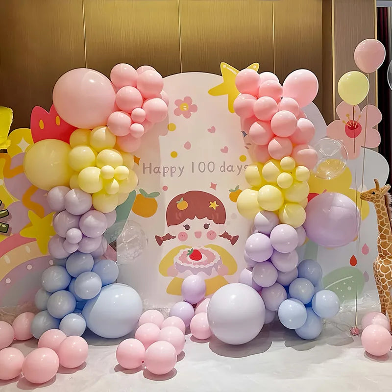 Pastel Rainbow Latex Balloons for Baby Shower Gender Reveal Engagement Bachelorette Easter Bridal Party - 5 or 10 Inch, Safe Chemical-Free
