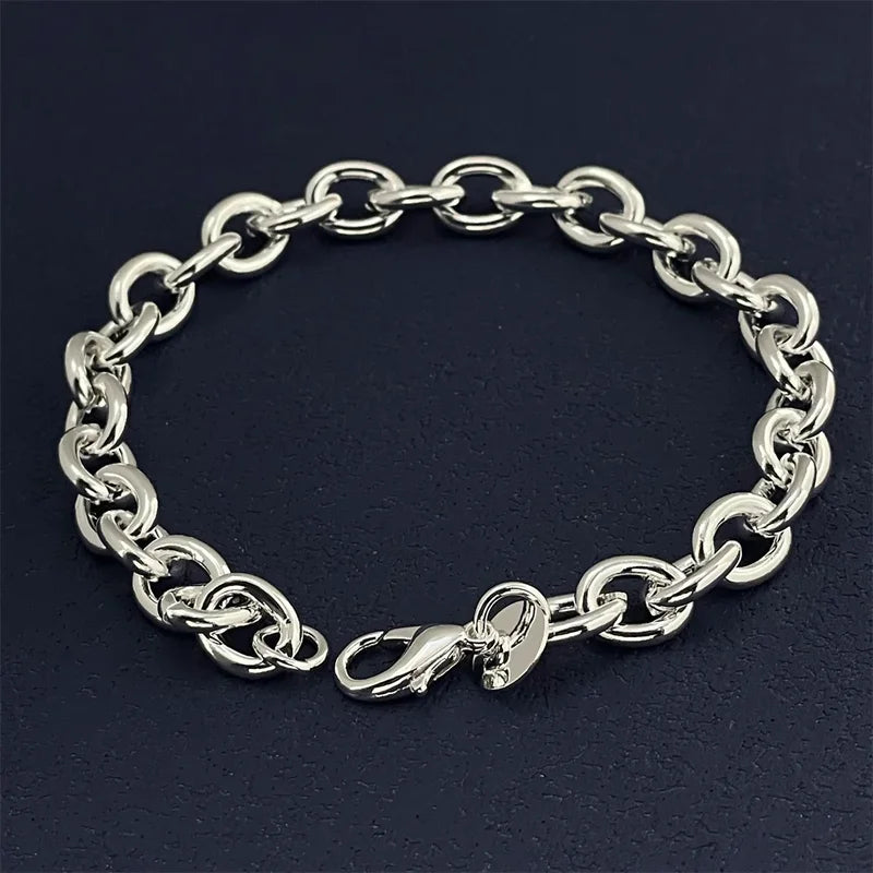 925 Sterling Silver Chain Bracelet with Buckle for Women - Elegant Jewelry Gift