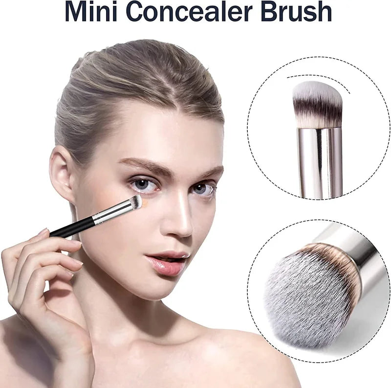 12-Piece Makeup Brush Set - Face, Under Eye, Blush & Contour Brushes