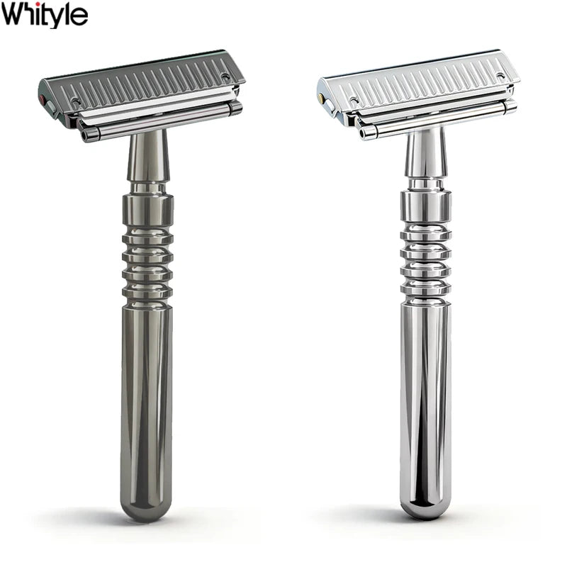 Reusable Twin Half Blade Safety Razor with Travel Case - Men’s Grooming