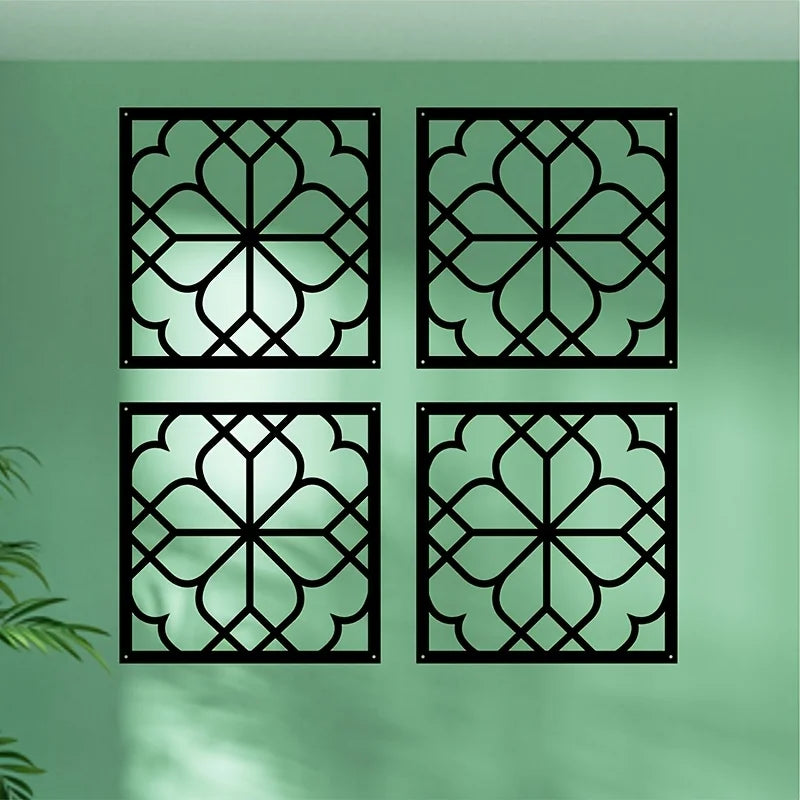 Industrial Carved Metal Wall Art - Leaves Rustic Iron Sculpture for Home & Entryway