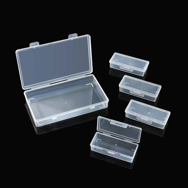 Adjustable Clear Plastic Storage Organizer Box with Removable Dividers for Craft & Sewing Supplies