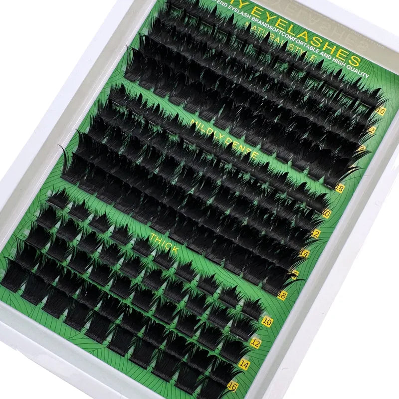 Thick Spiky False Eyelash Clusters 10-18mm Voluminous DIY Eyelash Extensions