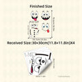 4-Pack Cartoon Expression Trash Can Stickers - Waterproof Vinyl Home Decor