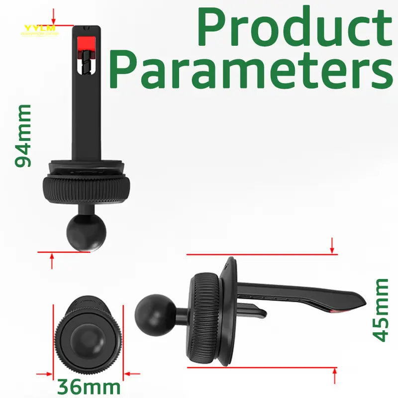 Universal Car Phone Holder with 17MM Ball Head for Air Vent Mount