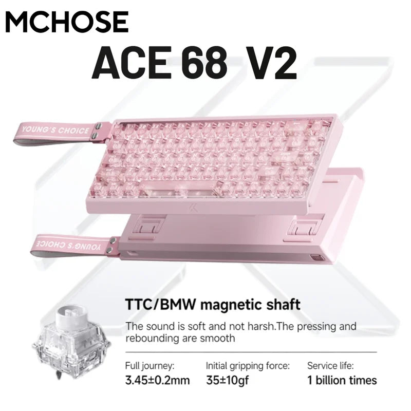 Gaming Keyboard RGB Mechanical Wired 0.001mm Ultralow Latency 8KHz Polling Rate