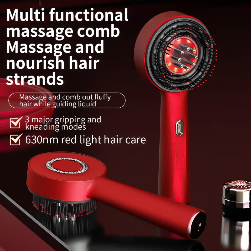 Electric Hair Growth Comb with Red Light Therapy & Scalp Massage