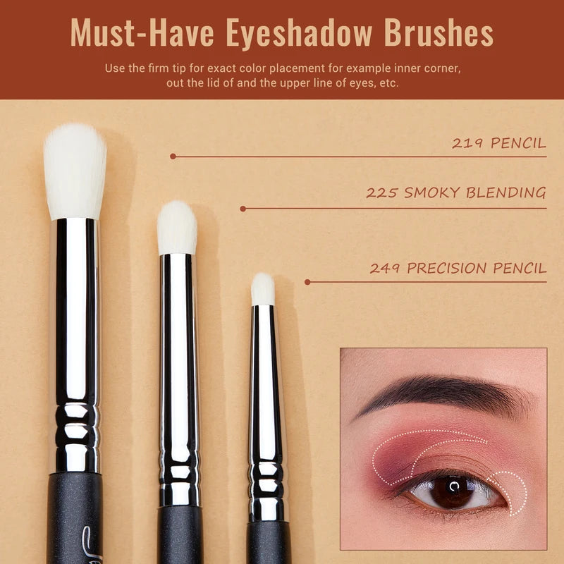 Jessup Eyeshadow Brush Set - Professional Synthetic Makeup Brushes for Eye Makeup, 11 Pcs