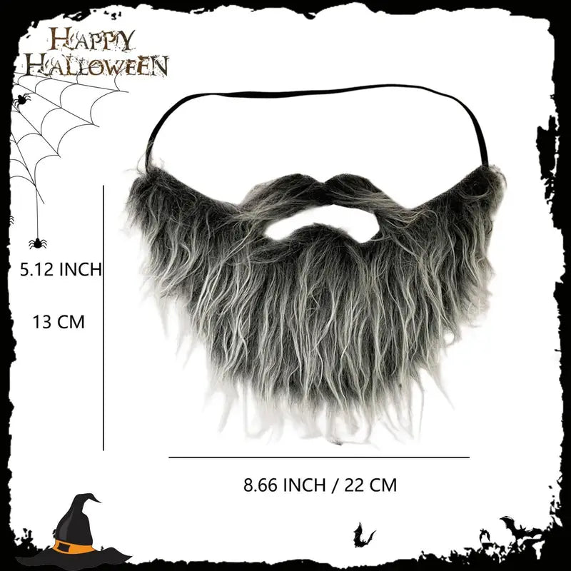 Fake Beard for Party Costumes - Realistic Mustache Prop for Carnival & Halloween