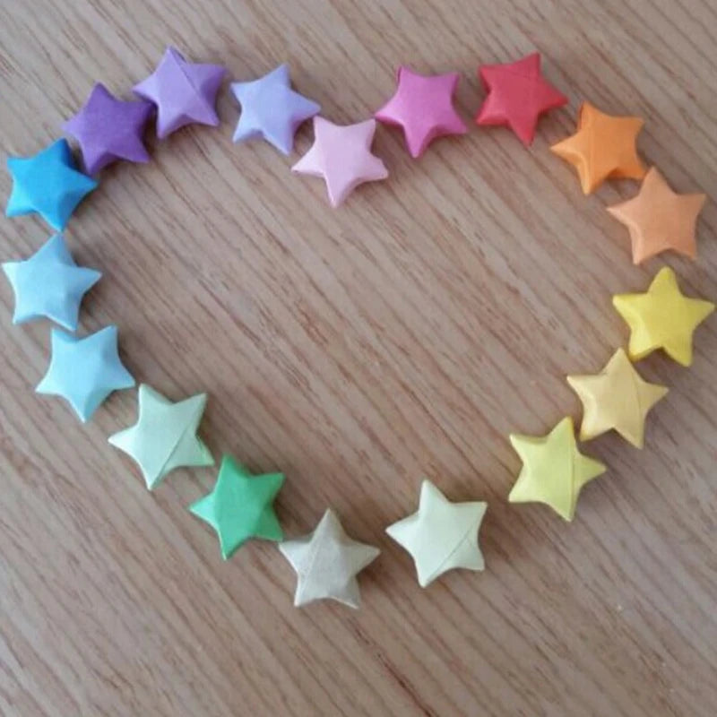 Origami Lucky Star Ribbons Paper Folding Kit for Kids - Random Colors