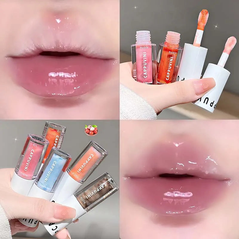 Hydrating Lip Gloss with Mirror - Moisturizing, Long-Lasting, Clear & Colorful Options